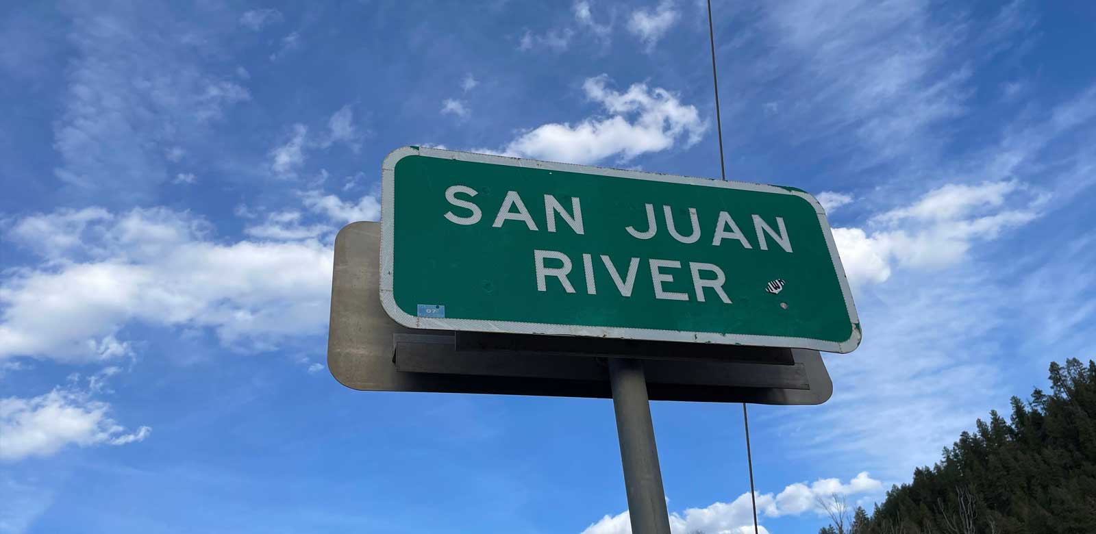 Sign of the San Juan River -