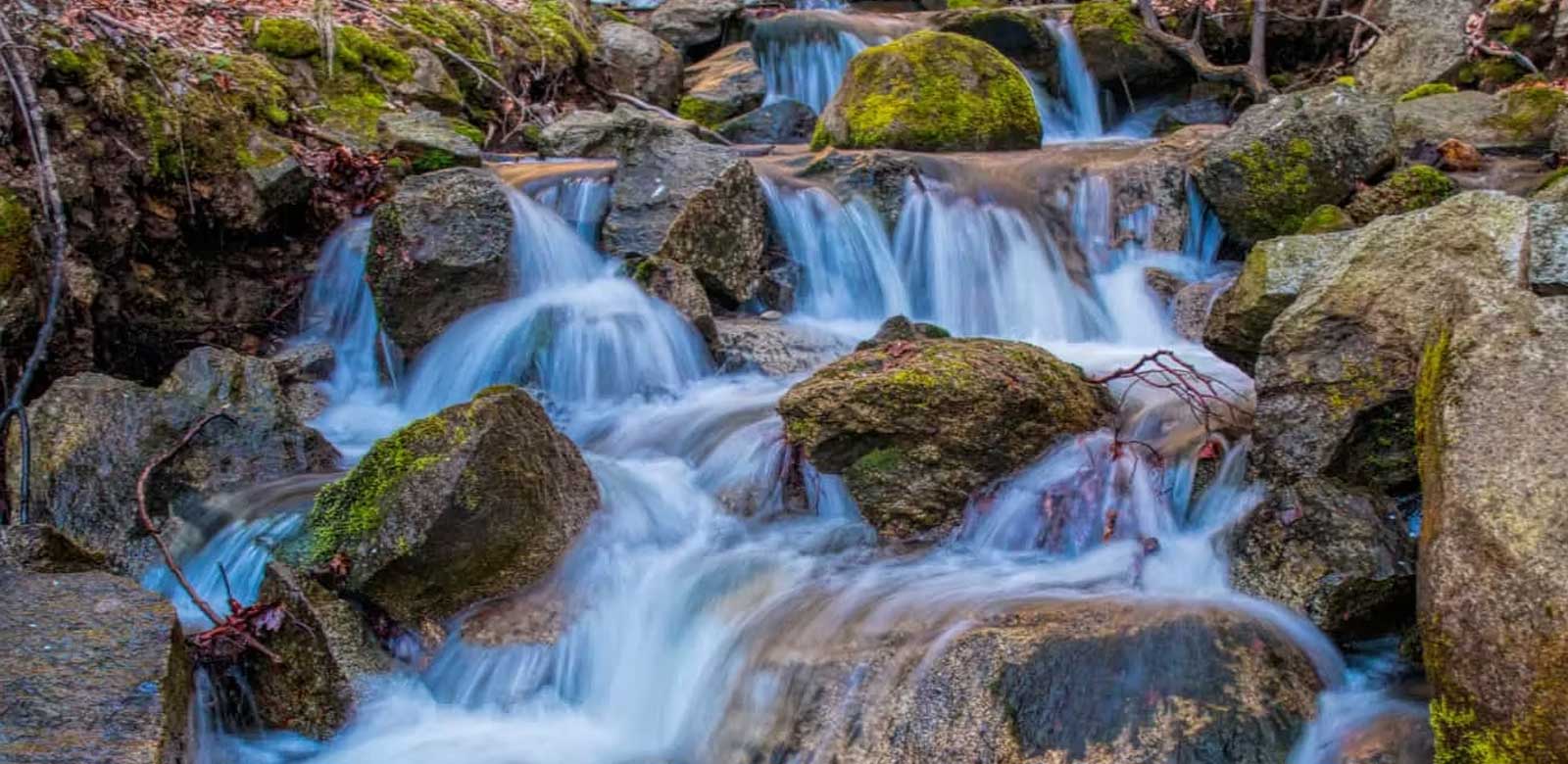 Waterfall in the mountains of Colorado