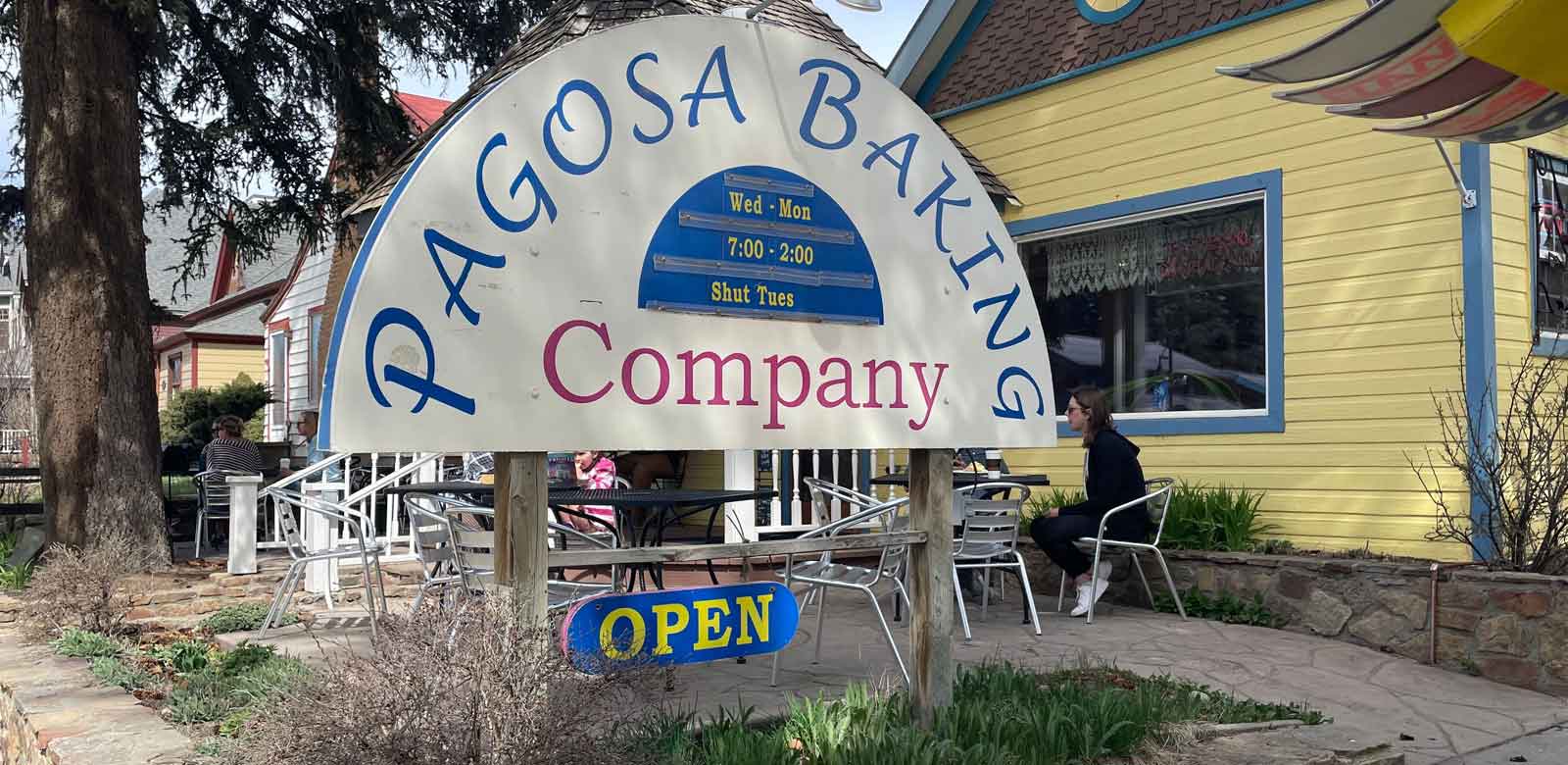 Pagosa Baking Company sign in Pagosa Springs