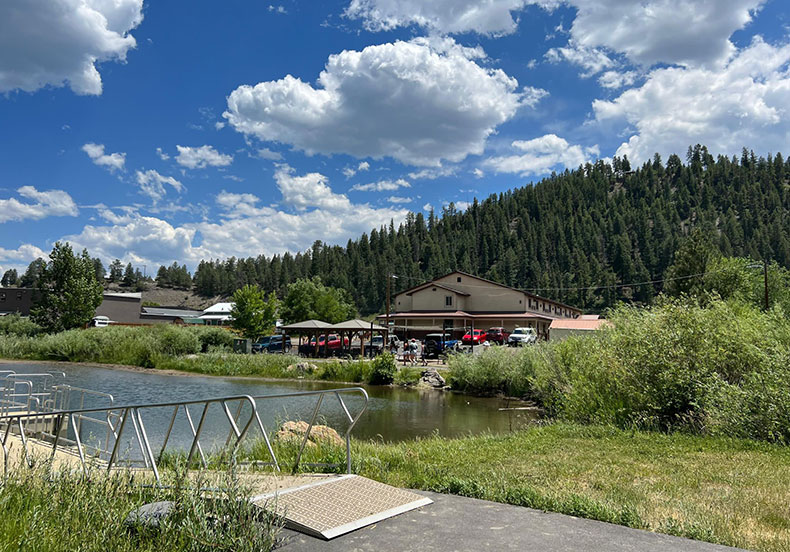 View of RiverWalk Inn from across the San Juan River
