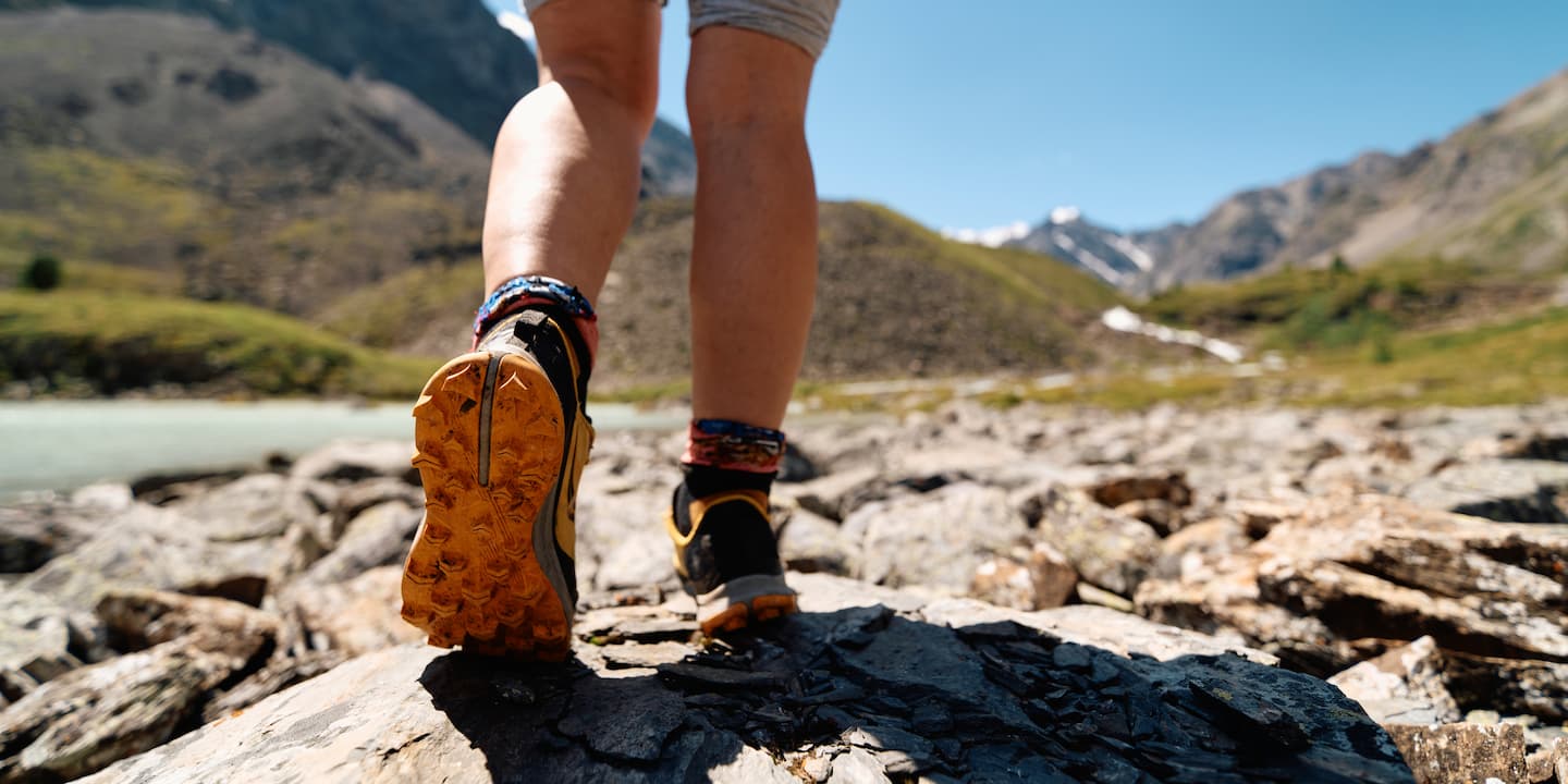 A woman hiking in Colorado